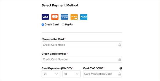 Add multiple payment methods