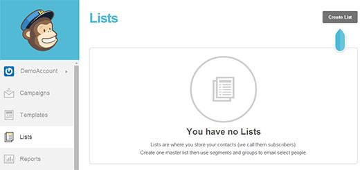 Creating a new list for your blog