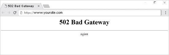 502 bad gateway in browser