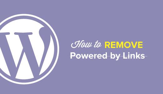 Remove Powered by WordPress Links