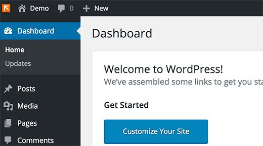 Custom logo in WordPress dashboard