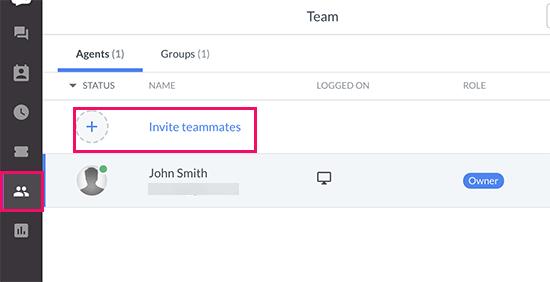 Invite teammates