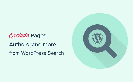 Exclude pages, authors, category, tag, and more from WordPress search