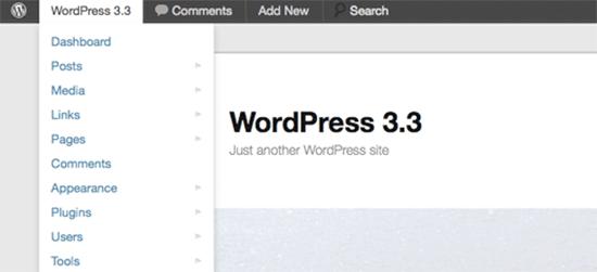 WordPress 3.3 UI