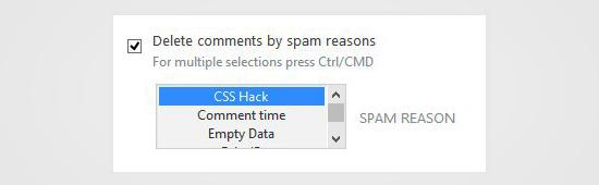 Delete Comments by Spam Reason