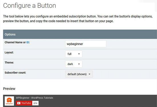 Configuration Button