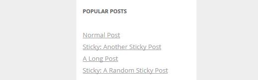 Sticky posts displayed in normal order