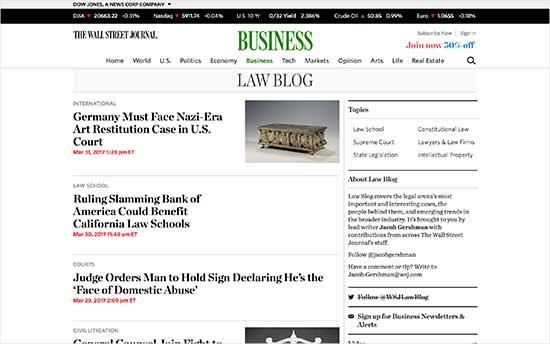 The Wall Street Journal Law Blog