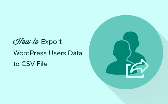 Export WordPress users data to CSV file