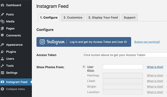 Get access token and user ID from Instagram