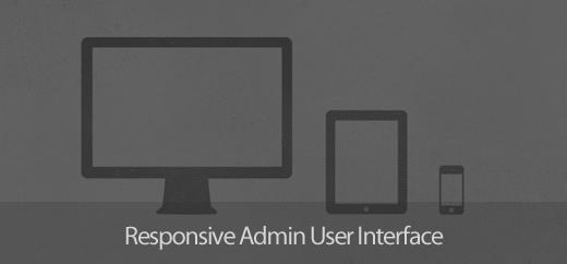 Responsive Admin User Interface