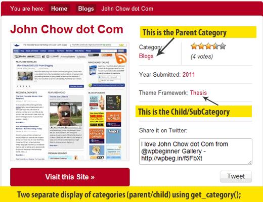 Display Only Parent Category in Your WordPress Loop