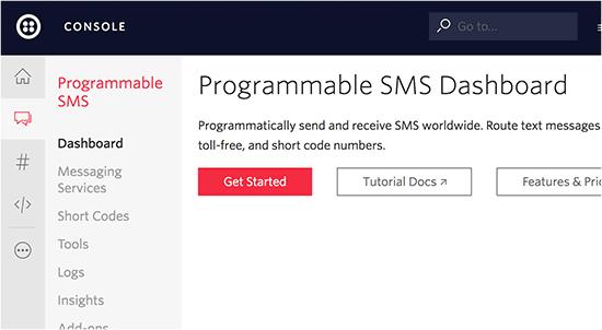 Get started with Twilio