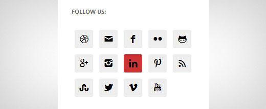Simple social icons