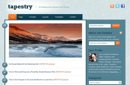 Tapestry Tumblog Theme for WordPress