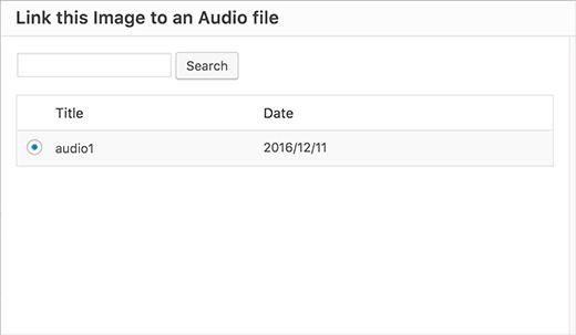 Select your audio file