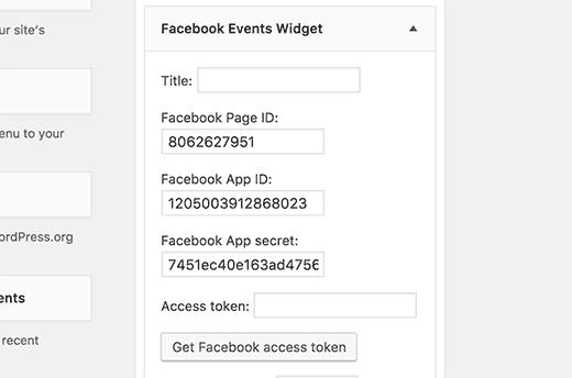 Facebook access token