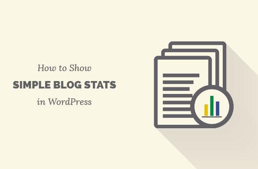 Add simple blog stats in WordPress