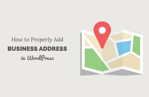 Adding a business address in WordPress