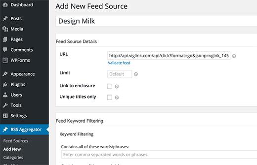 Adding a feed source