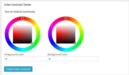 Color contrast testing tool