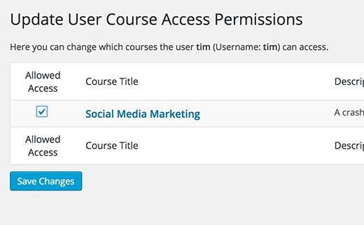 Manually giving or revoking access to a course