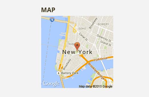 Google map widget