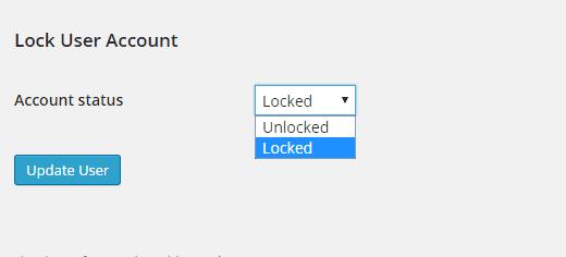 Locking a user account