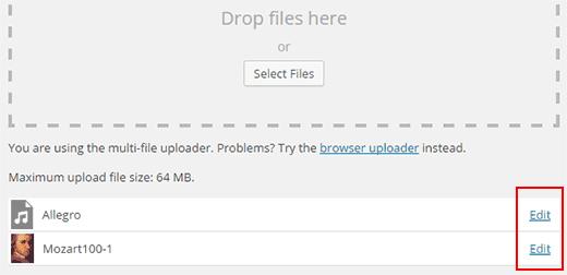 Uploading media files and getting the file URL