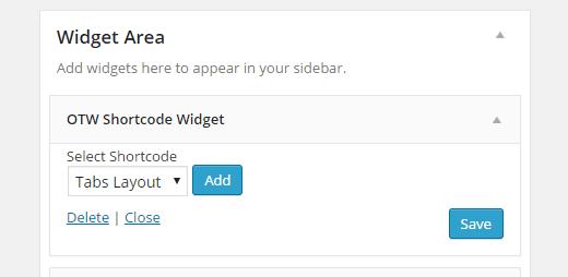 Adding a tabbed content widget
