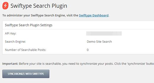 Synchronize search to index your content