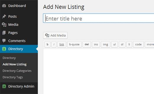 Manually adding a listing to your web directory