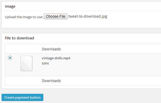 Adding a tweet button and selecting file download