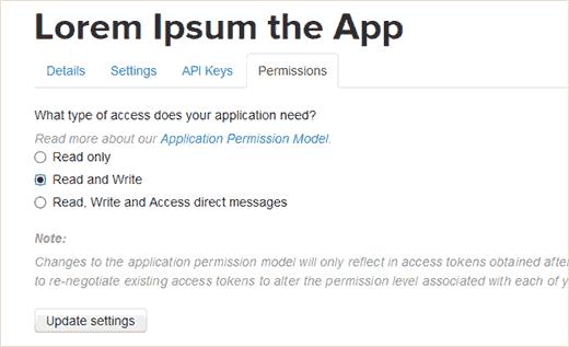 Change your App Permission to Read and Write