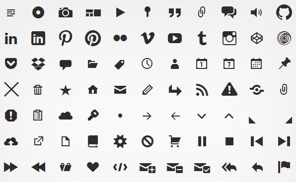 Genericons a GPL Licensed open source icon font set