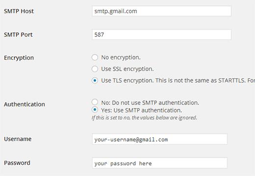 Adding Gmail SMTP Server details in WordPress on Localhost