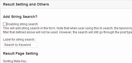 Adding a keyword search form in Ajax search