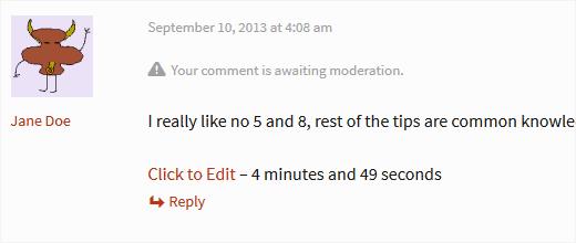 Allowing anonymous users to edit their comments in WordPress
