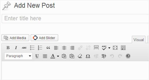 Insert slider into a WordPress post or page