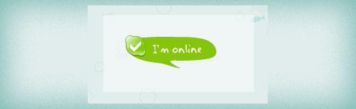 Skype online status ballon button in WordPress  sidebar widget