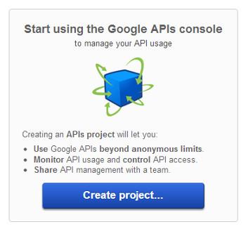 Creating a Google API account