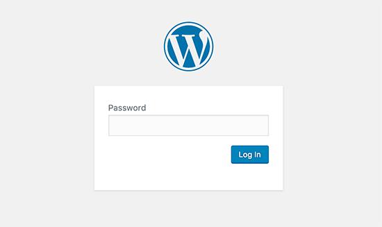 Password protected screen