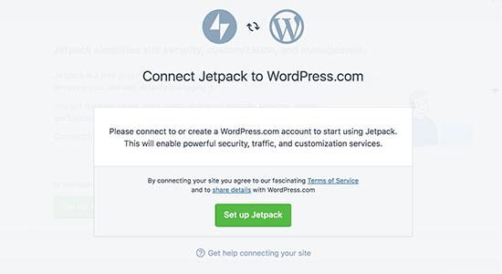 将JetPack连接到WordPress.com