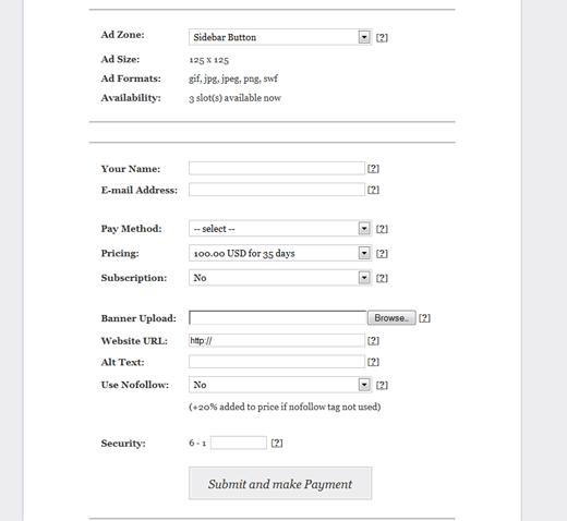 OIO Publisher Payment Form