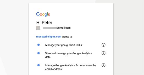 允许MonsterInsights访问您的Google Analytics帐户