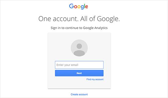 Google Analytics登录