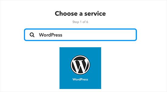 选择WordPress作为服务