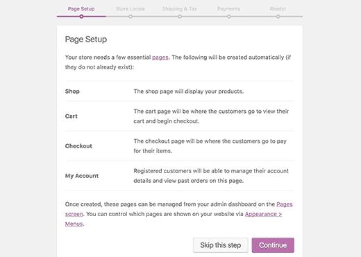 WooCommerce pages