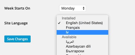 Installed languages