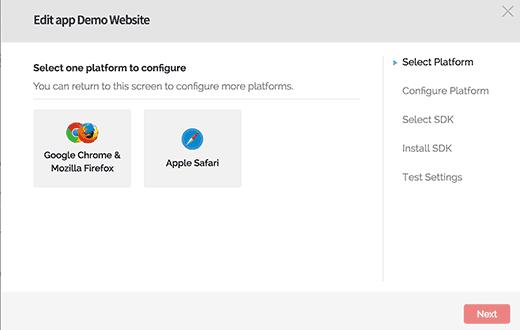 Select browser platform
